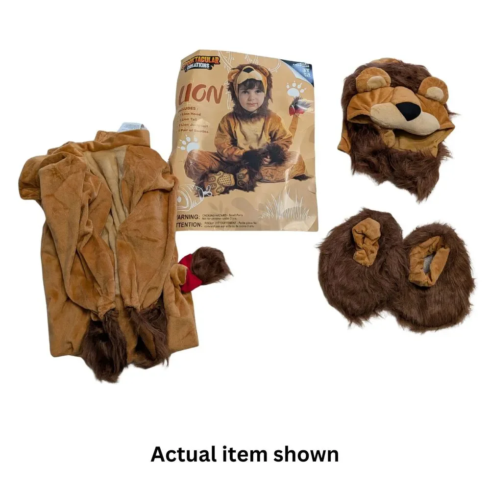🦁 Spooktacular Creations Toddler Lion Halloween Costume Set Size 3T